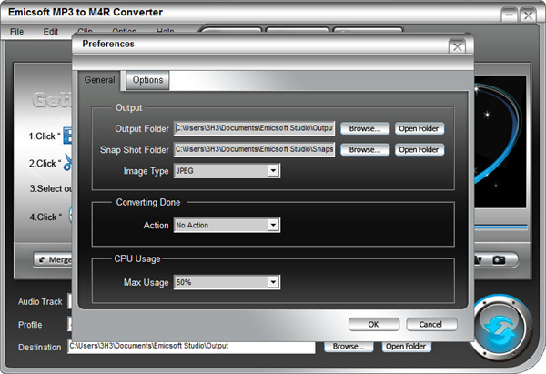 Emicsoft MP3 to M4R Converter图