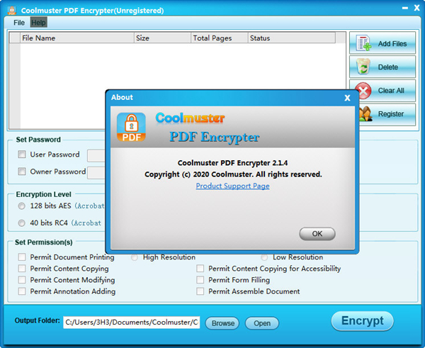 Coolmuster PDF Encrypter图