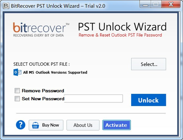 BitRecover PST Unlock Wizard截图