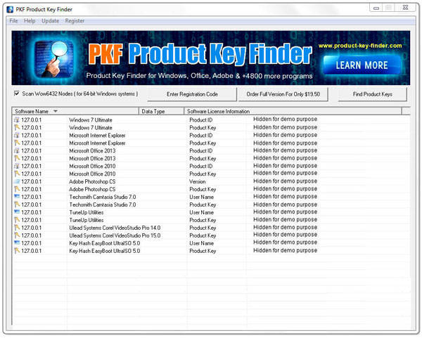PKF Product Key Finder截图