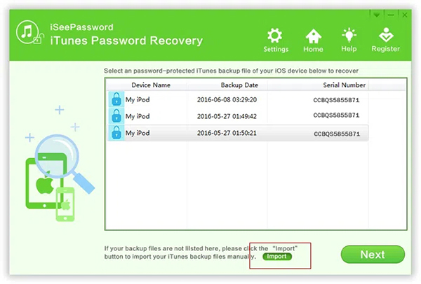 iSeePassword iTunes Password Recovery图片