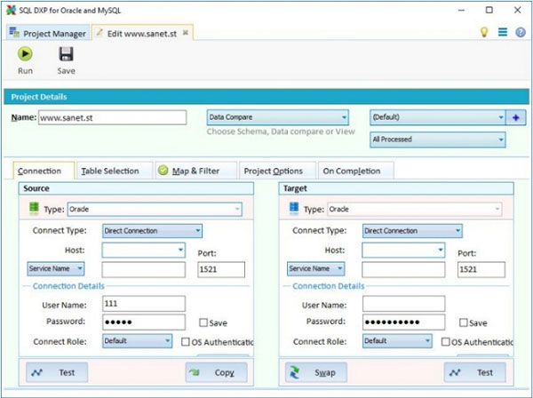 SQL DXP for Oracle and MySQL截图