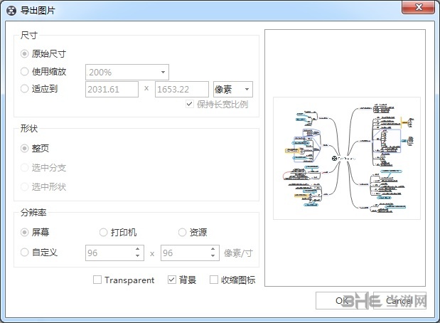 MindManager导出高清图片方法4