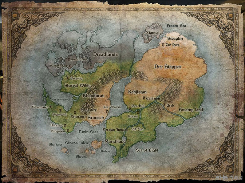 暗黑3地图|暗黑破坏神3游戏世界地图 下载