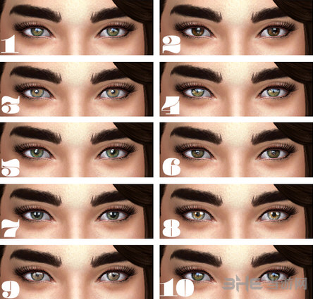 模拟人生4 10款漂亮眼珠MOD 下载