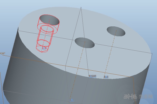 ProE野火版创建同心圆孔教程图片9