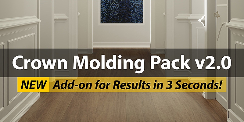 Crown Molding插件下载|Crown Molding(blender室内石膏装饰线生成插件)免费版v2.0下载插图