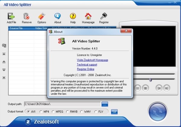 Zealot All Video Splitter软件图片2