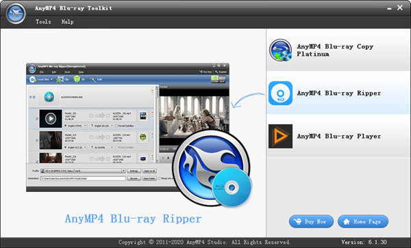AnyMP4 Blu-ray Toolkit图