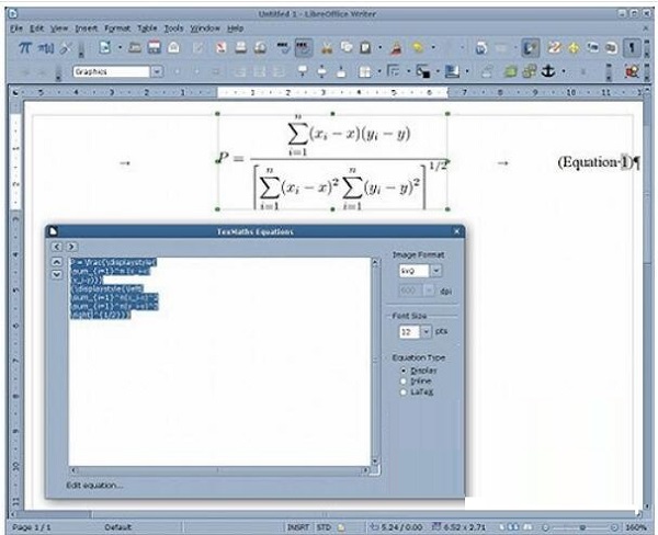 TexMaths (LibreOffice公式插件)最新版v0.46下载