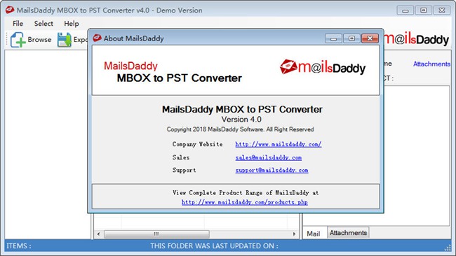 MailsDaddy MBOX To PST Converter图