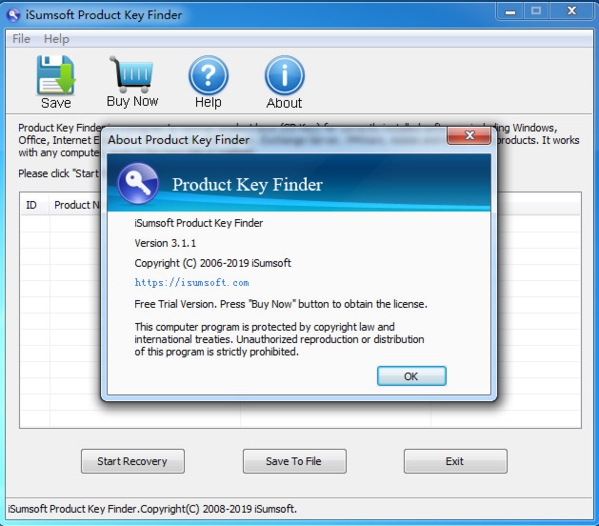 iSumsoft Product Key Finder (密钥恢复软件)官方版v3.1.1下载插图1