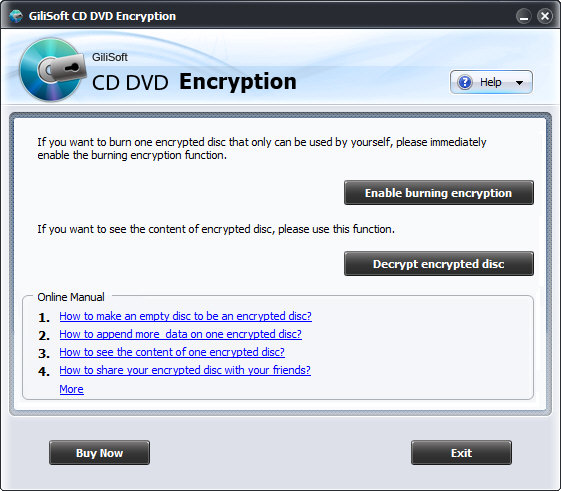 GiliSoft CD DVD Encryption图