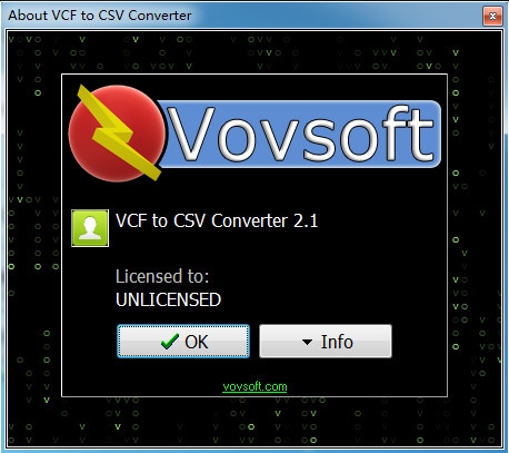 VovSoft VCF to CSV Converter软件图片2