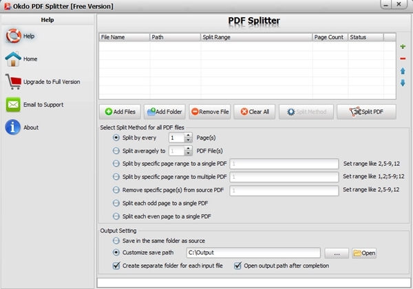 Okdo pdf Splitter软件图片1