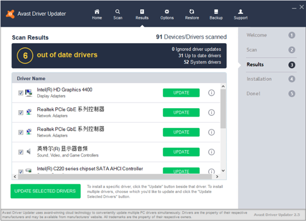 Avast Driver Updater图