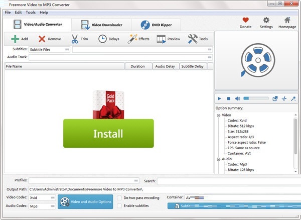 Freemore Video to MP3 Converter图片