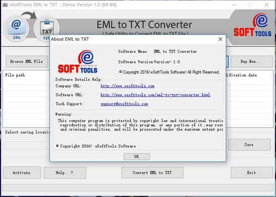 eSoftTools EML to TXT Converter图片2