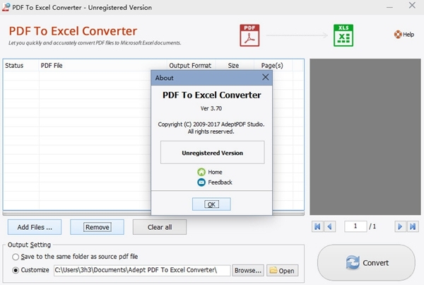 Adept PDF to Excel Converter软件图片2