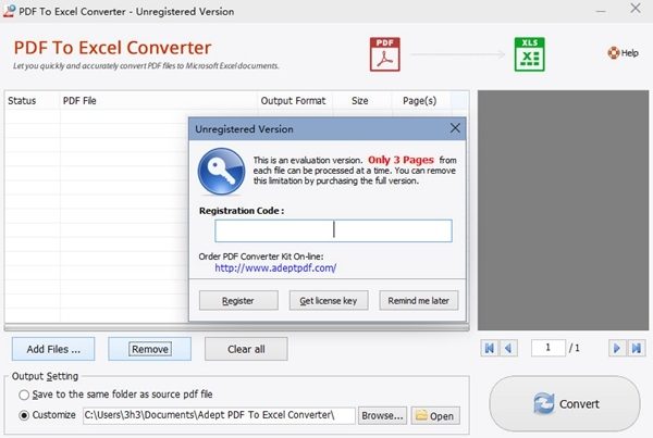 Adept PDF to Excel Converter软件图片3
