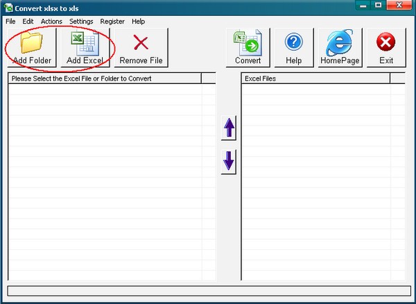 Convert XLSX to XLS图