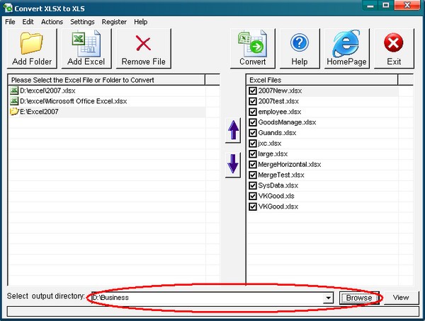 Convert XLSX to XLS图