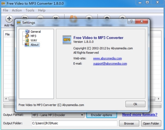Free Video to MP3 Converter (视频mp3转换器)官方版v1.8.0.0下载插图2