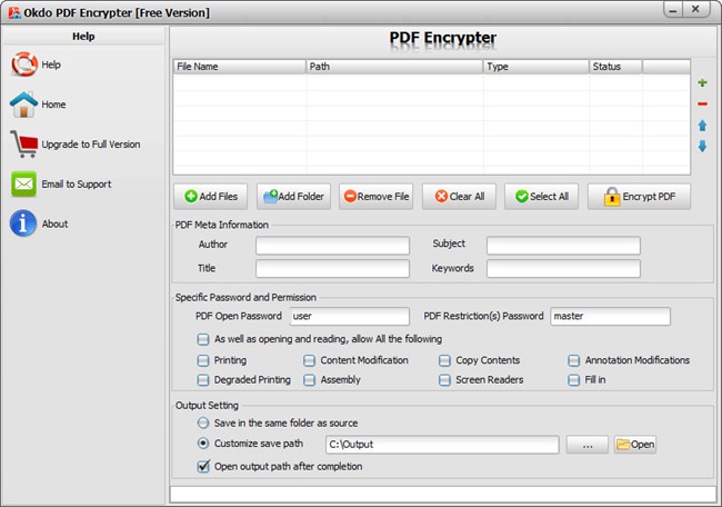 Okdo PDF Encrypter图
