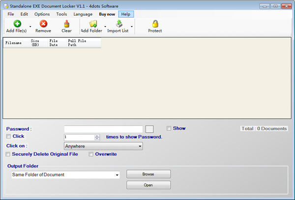 exe文档加密软件下载|Standalone EXE Document Locker 最新版v1.1下载
