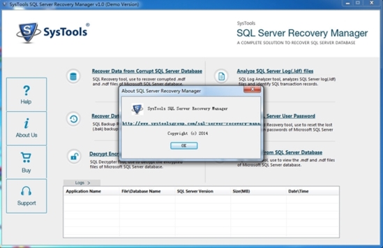 SysTools SQL Server Recovery Manager(sql数据库修复工具)官方版v1.1下载插图1