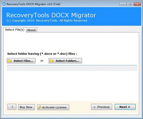 RecoveryTools DOCX Migrator截图