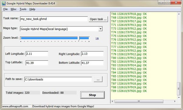 Google Hybrid Maps Downloader截图