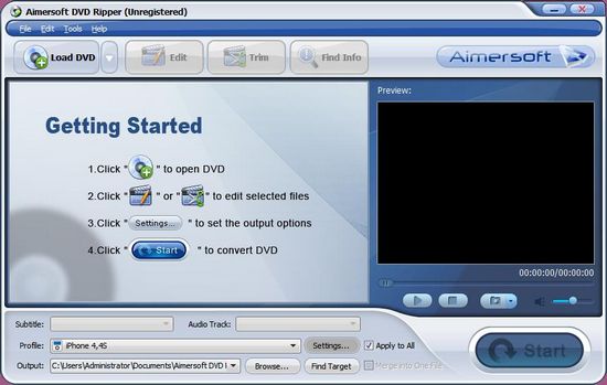 Aimersoft DVD Ripper (dvd视频提取工具)最新版V3.0.0下载