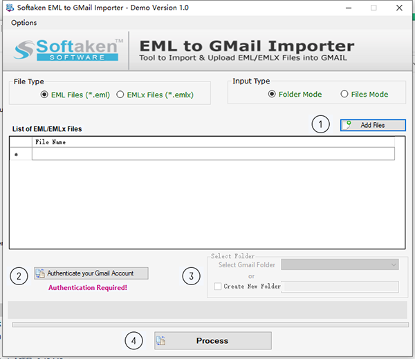 Softaken EML to GMail Importer图片