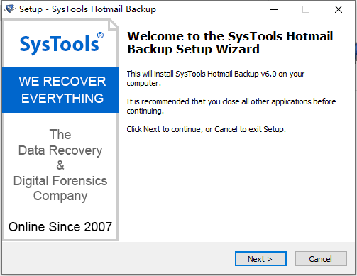 SysTools Hotmail Backup图片
