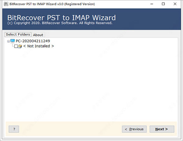 bitrecover pst to imap wizard截图