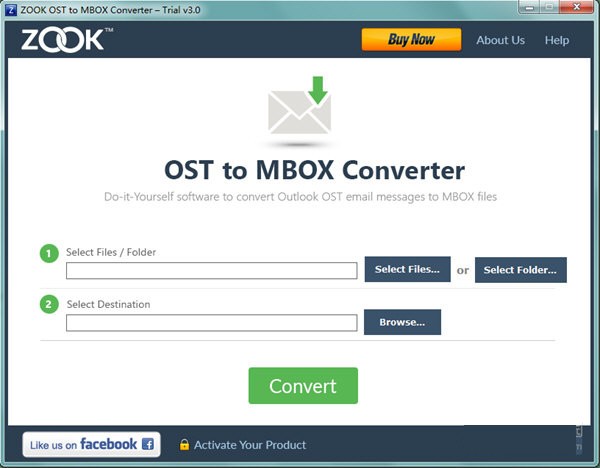 ZOOK OST to MBOX Converter截图