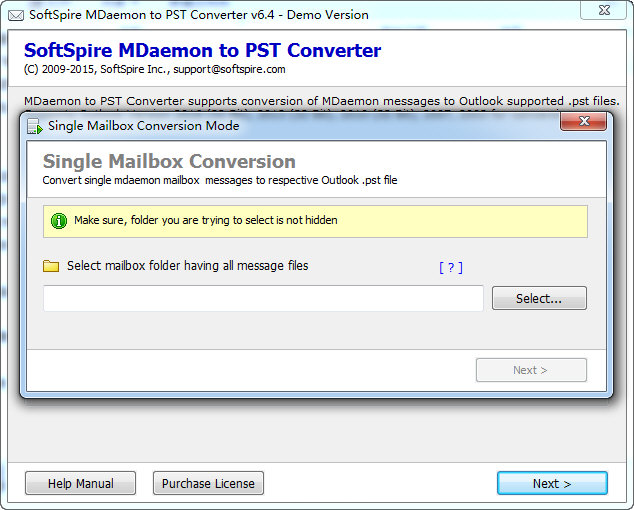 SoftSpire MDaemon to PST Converter图