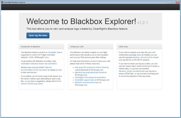Cleanflight Blackbox Explorer截图