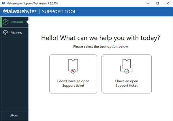 Malwarebytes Support Tool截图
