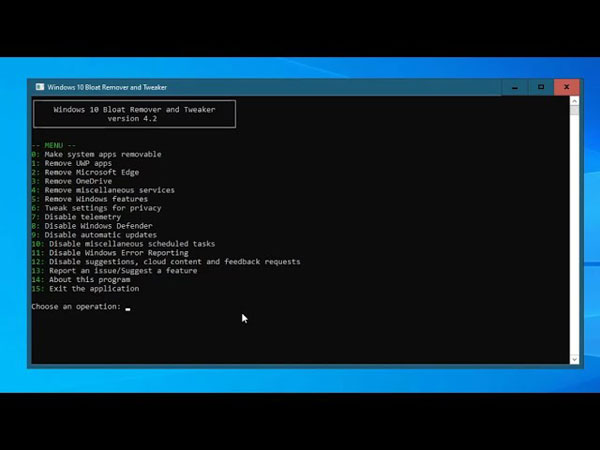 Windows 10 Bloat Remover and Tweaker截图