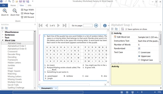 Vocabulary Worksheet Factory(词汇表制作软件)免费版v6.0.8.3下载插图3