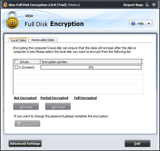 idoo Full Disk Encryption图
