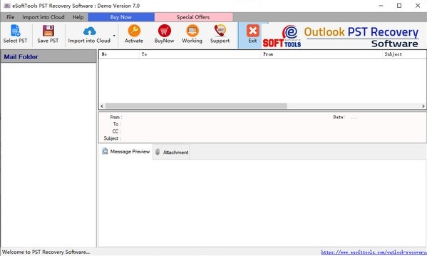 eSoftTools PST Recovery软件图片1