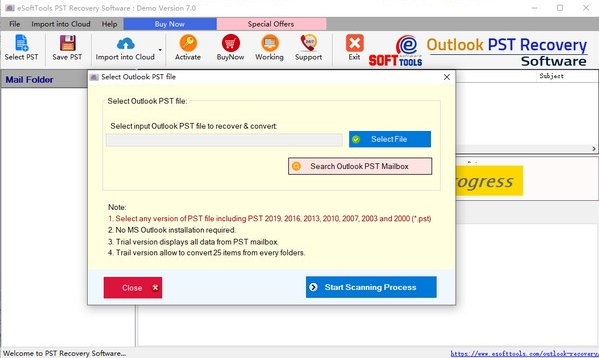 eSoftTools PST Recovery软件图片2