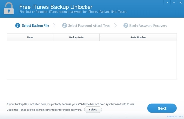 Free iTunes Backup Unlocker软件图片1