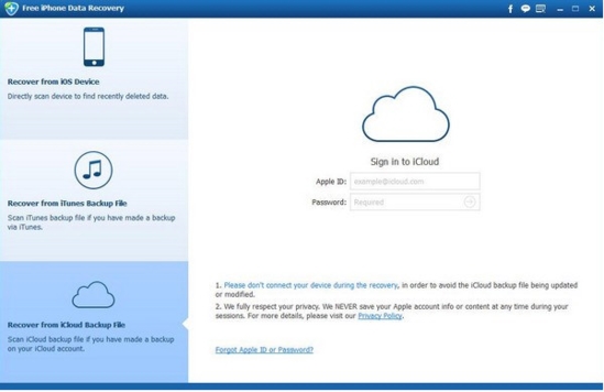 Free iPhone Data Recovery (iphone数据恢复软件)官方版v1.1.8下载插图