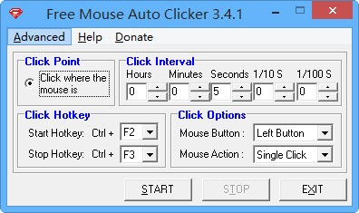 Free Mouse Auto Clicker软件图片