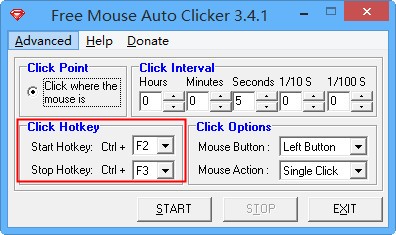Free Mouse Auto Clicker软件图片4