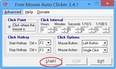 Free Mouse Auto Clicker软件图片5